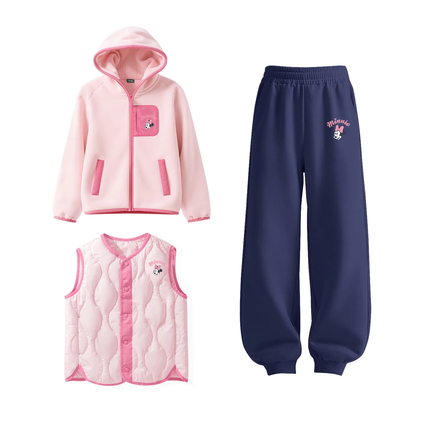 Детская повседневная худи на флисе Disney, [Thickened and Fleece-Lined]Silicone Eye Lift K Frosting Pink+Silicone Eye Lift K Firework Pink+Eye Lift K Navy Blue