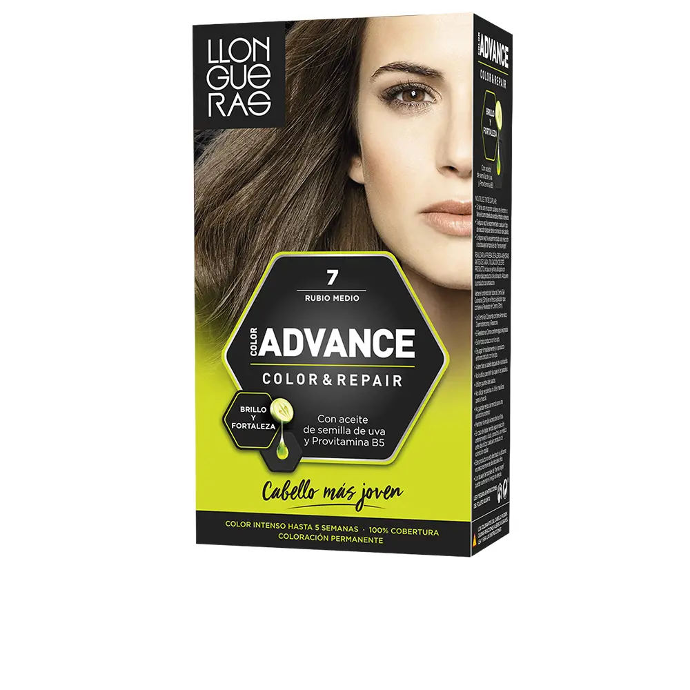

Краска для волос Color advance Llongueras, цвет 7-rubio medio, 1 шт.