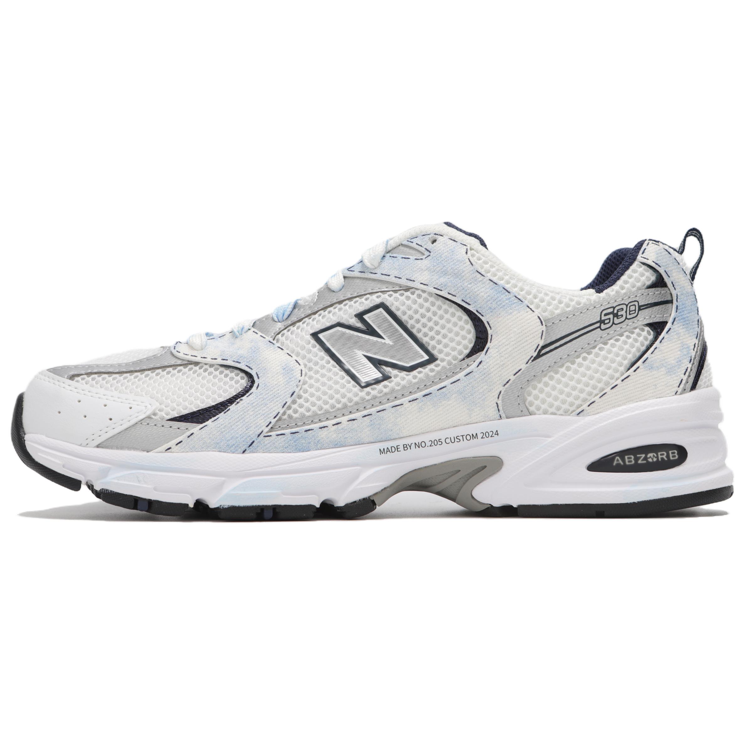 

Кроссовки для бега NB 530 Cushioning, Wear Resistant низкие унисекс New Balance, белый/синий
