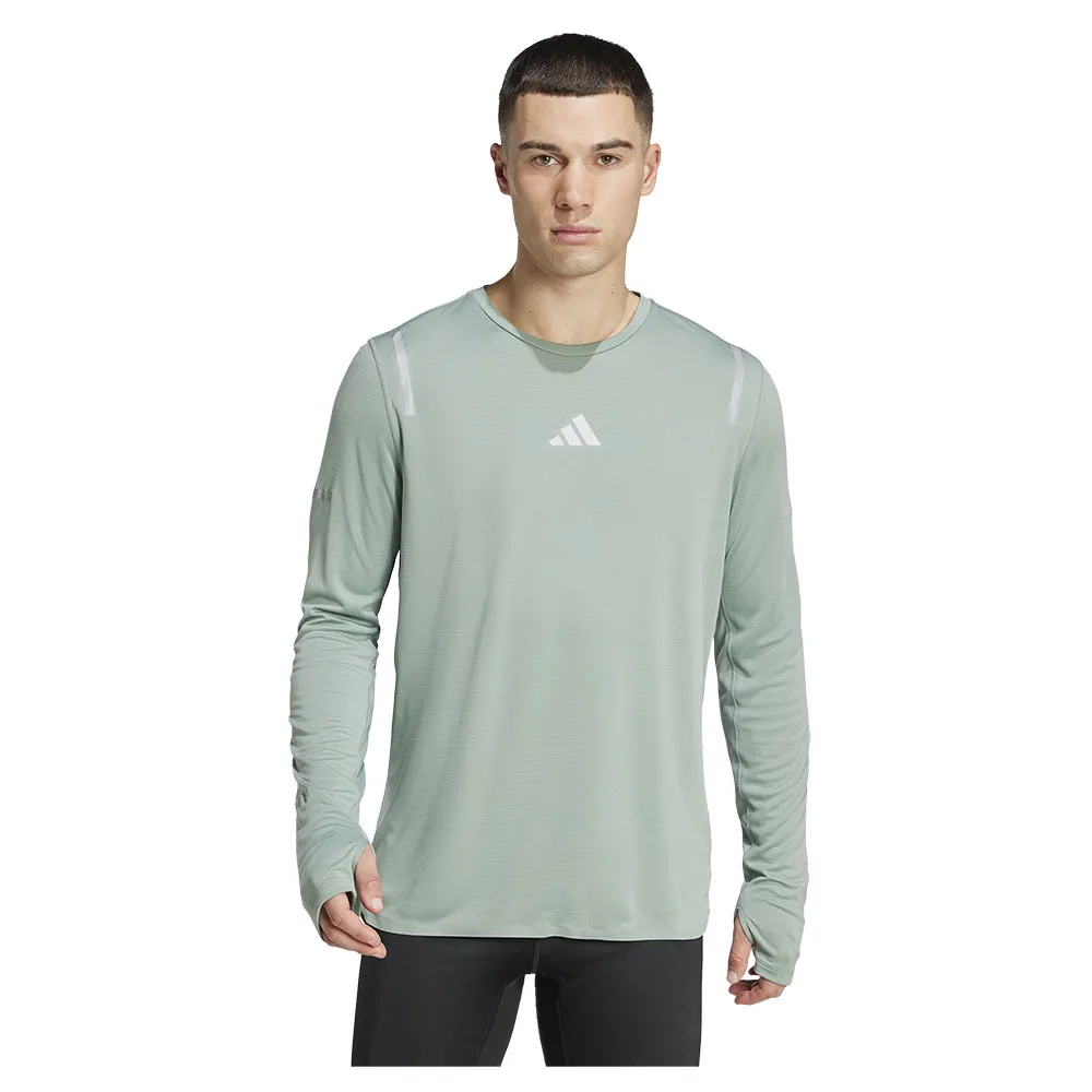 

Футболка adidas Ultimate Running Reflective long sleeve, зеленый