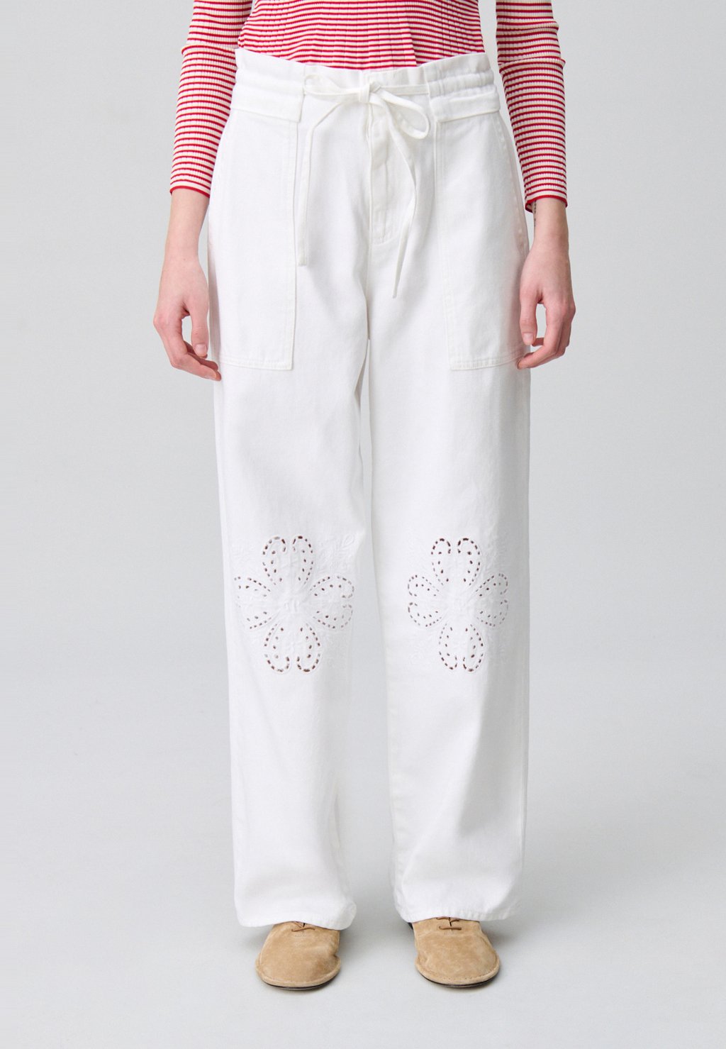

Расклешенные джинсы JEANPAT Claudie Pierlot, слоновая кость