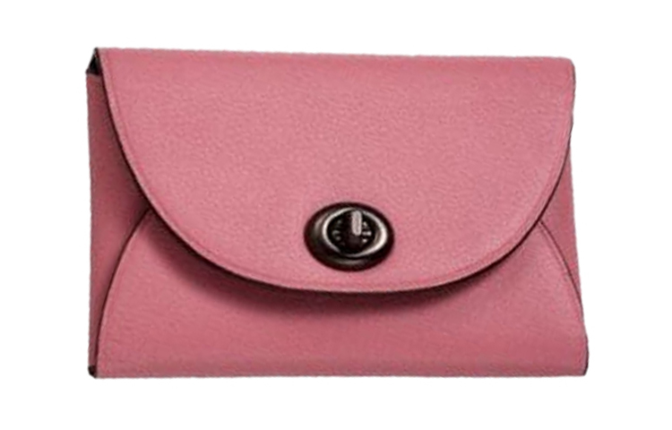 

Визитница из телячьей кожи для женщин розовая COACH