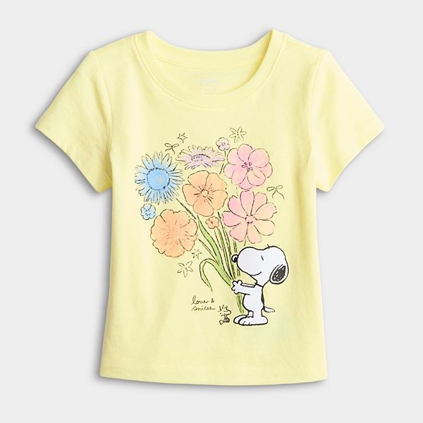 

Футболка с принтом Peanuts Snoopy & Woodstock и цветами для девочек Jumping Beans