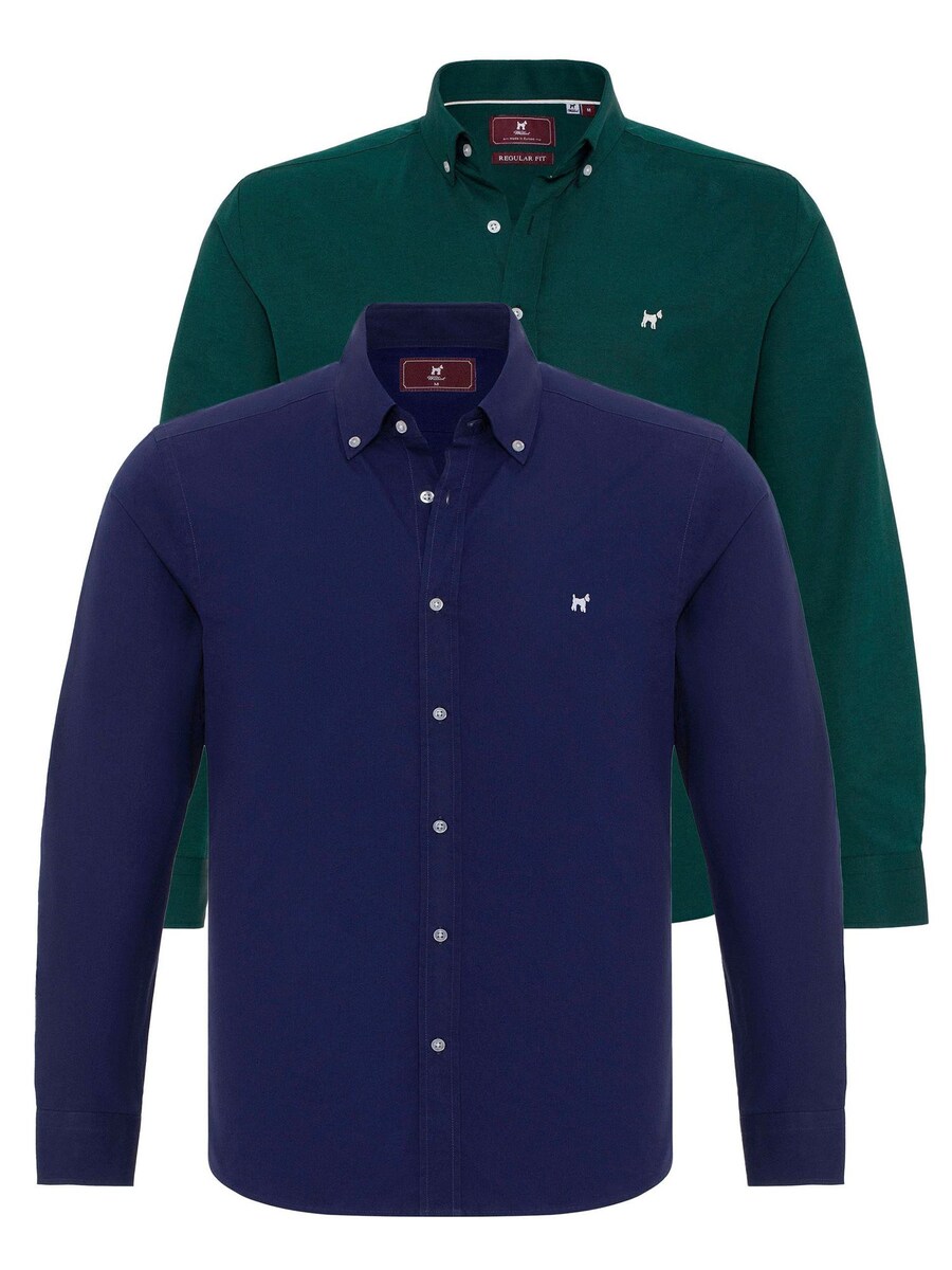 

Приталенная рубашка на пуговицах Williot, цвет Navy/Dark green