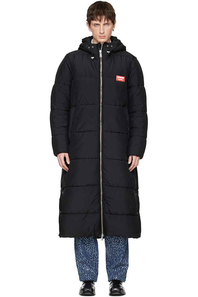 

Длинная пуховая куртка в стиле "заяцкая куртка" Charles Jeffrey Loverboy, черный