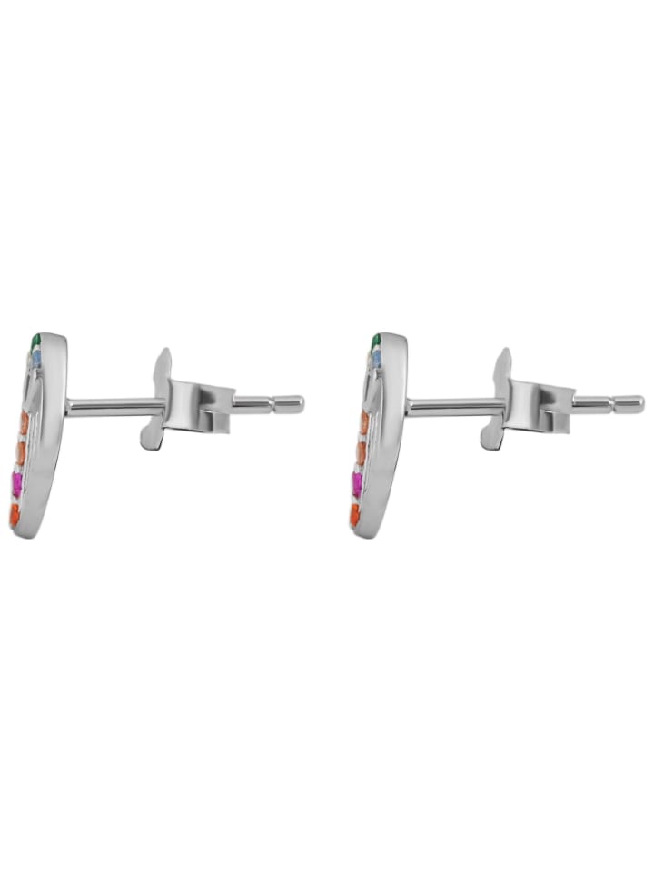 

Adeliás Женские серьги - серьги-гвоздики в форме крылышек из серебра 925 пробы с кубическим цирконием в серебряной оправе