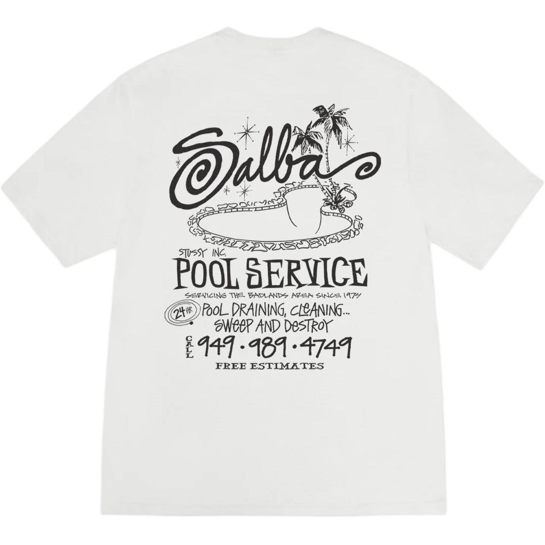 

Футболка с пигментной окраской для обслуживания бассейна Stussy, белый