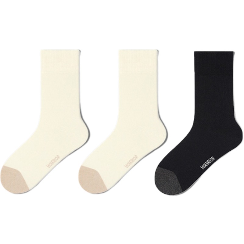 

Унисекс носки Mid Calf WARRIOR, 3 pack = 2 milk белый+черный