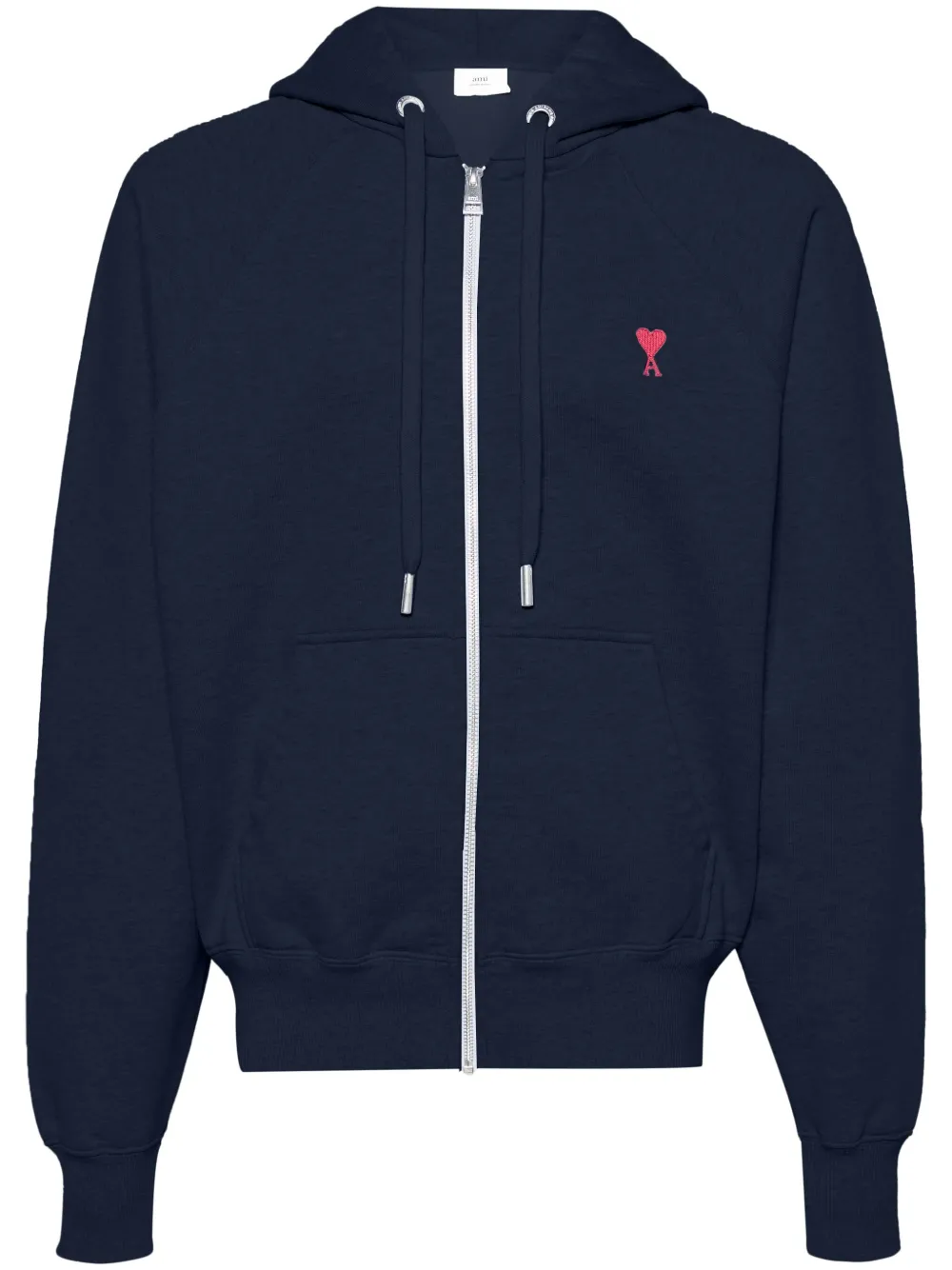 

Худи на молнии с монограммой Ami de Coeur AMI Paris, синий