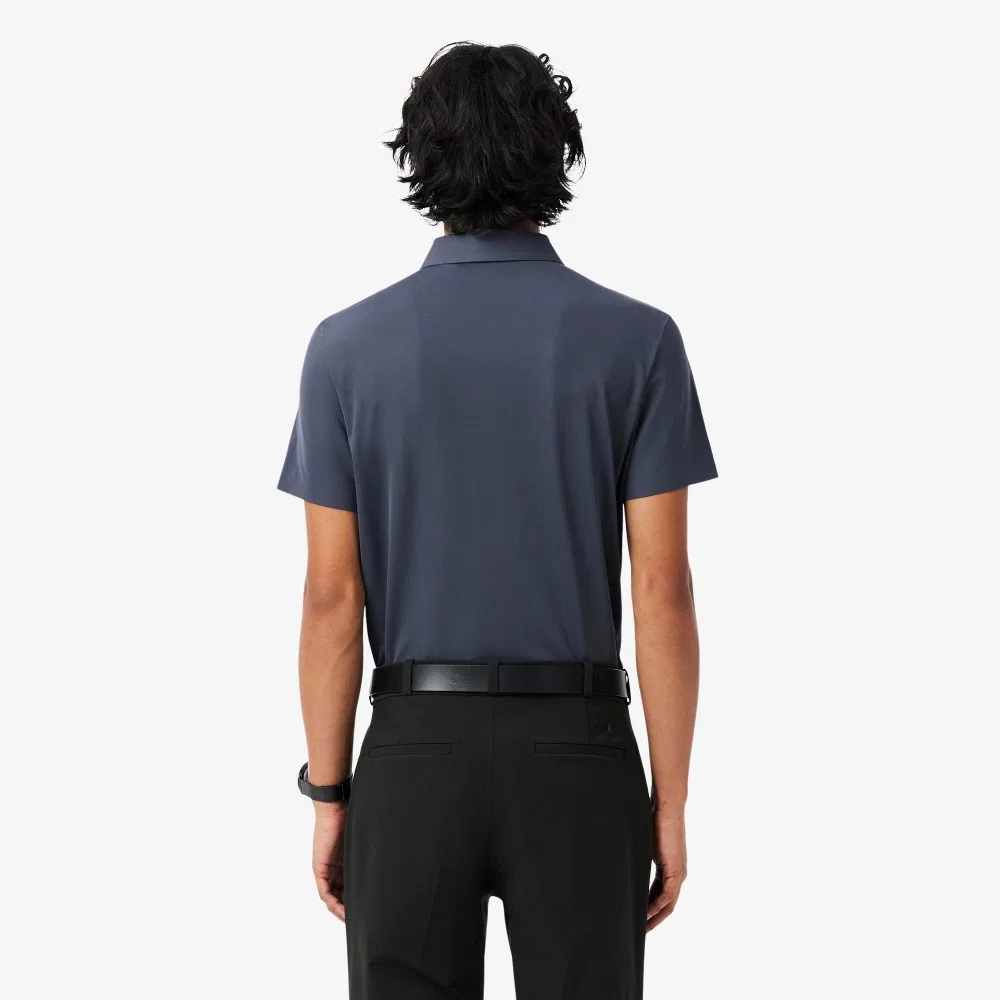 Мужская футболка-поло Commuter с коротким рукавом тёмно-серого цвета от Lacoste — фото 3