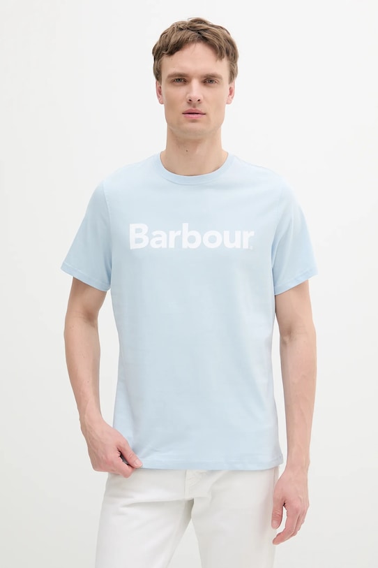 

Хлопковая футболка Barbour, синий