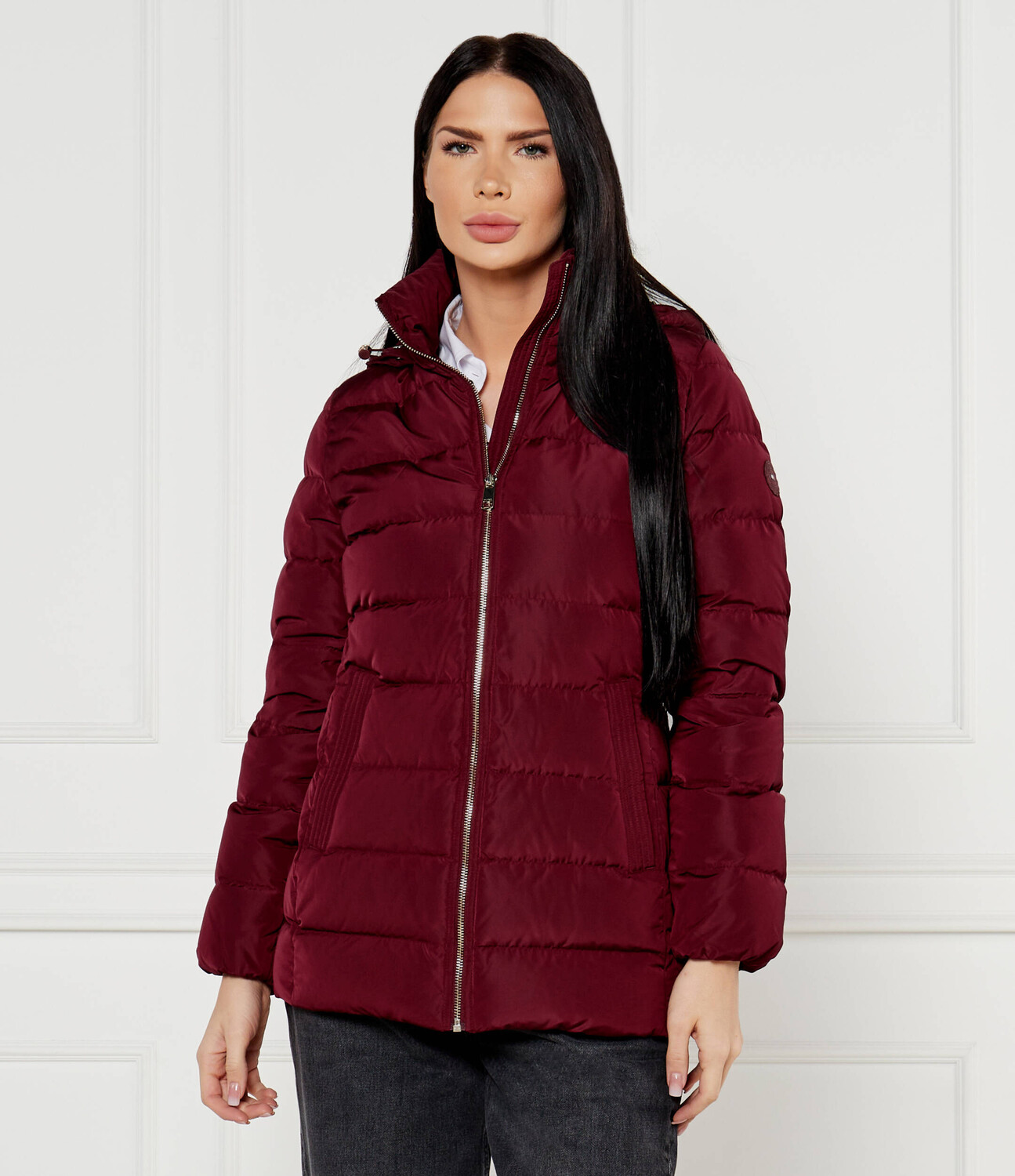 Куртка Tommy Hilfiger TYRA Regular Fit, бордо — фото 4