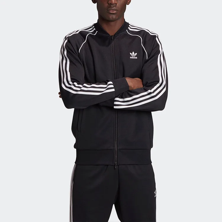 Куртка с полосатой отделкой Adidas Originals, черный — фото 4