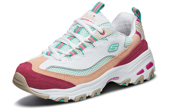 Кроссовки d'lites 2.0 chance gs white/green/pink Skechers, белый — фото 3
