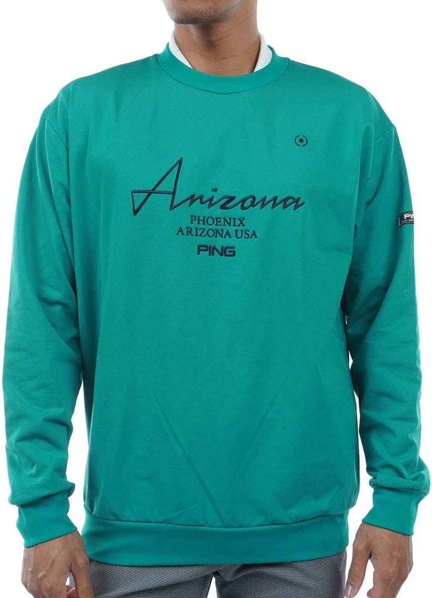 

Мужская толстовка с длинными рукавами и круглым вырезом Ping (влагоотводящая, быстросохнущая, с защитой от УФ-излучения) / для гольфа / 621-4162103, зеленый