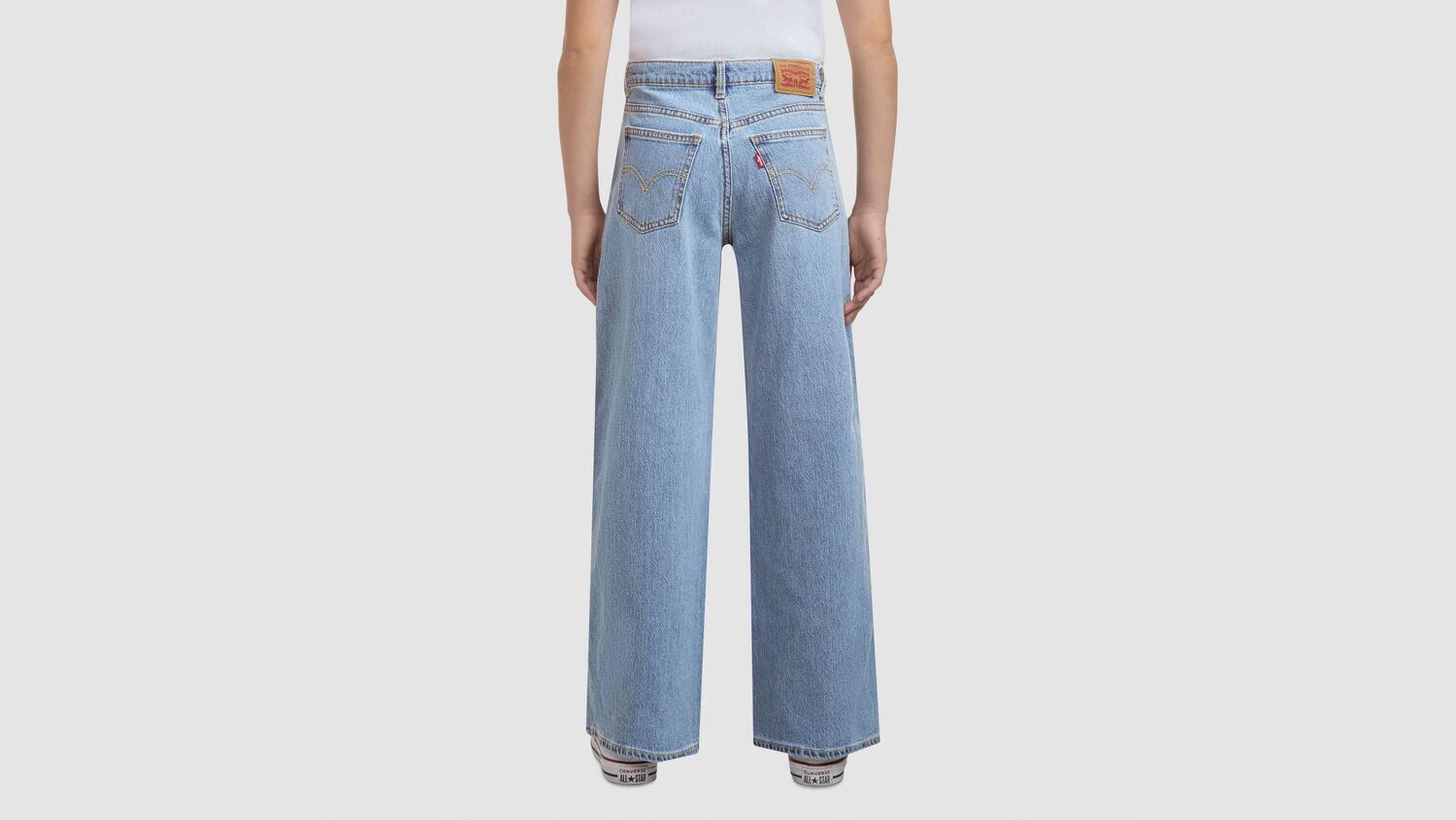 Мешковатые брюки с высокой талией для больших девочек 8-20 Levi's, Happy Camper - Medium Wash — фото 4