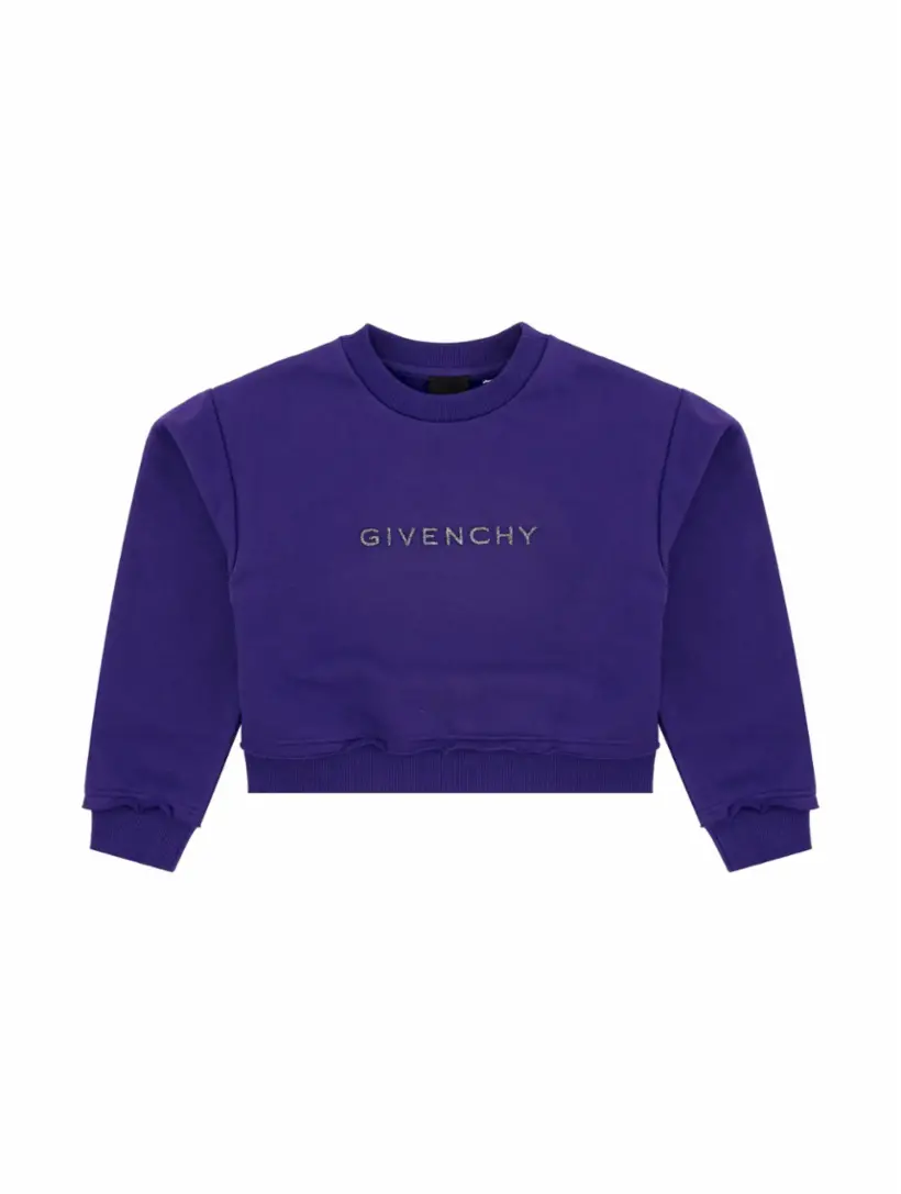 

Хлопковый свитшот с логотипом Givenchy, фиолетовый