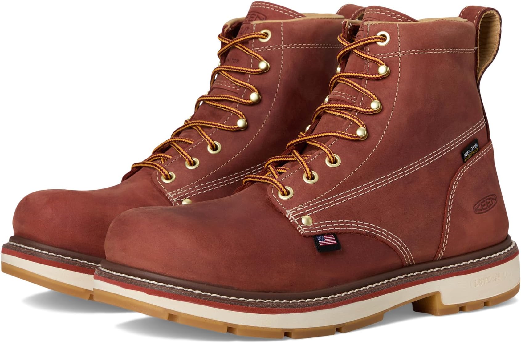 

Ботинки KEEN Utility Men's Liberty 6" Waterproof 90° Heel Boot, Bombay Brown/Gum