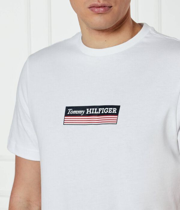 Футболка мужская Tommy Hilfiger с принтом, белый — фото 4