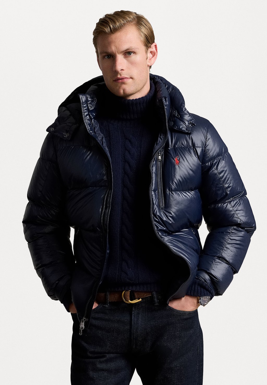 

Пуховик THE GORHAM GLOSSED DOWN JACKET Polo Ralph Lauren, темно-синий