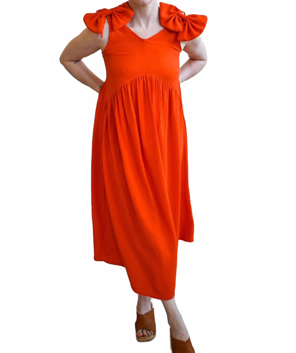 

Altar Платье-миди Beau ярко-красного цвета