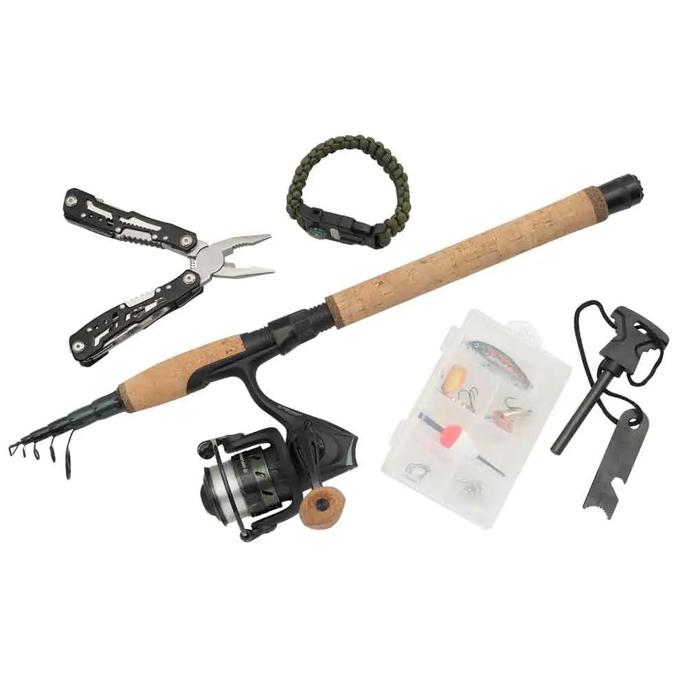 

Набор для спиннинга Abu Garcia Diplomat Wilderness Survival Tele, серебряный