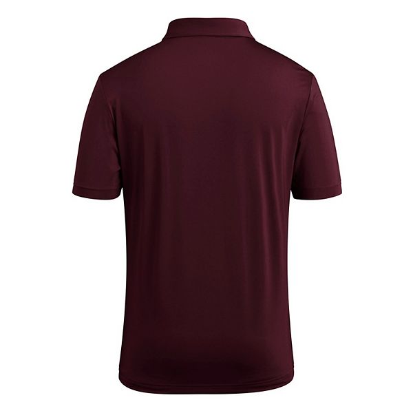 Мужская поло Mississippi State Bulldogs Ultimate 365 цвета марсала Adidas — фото 4