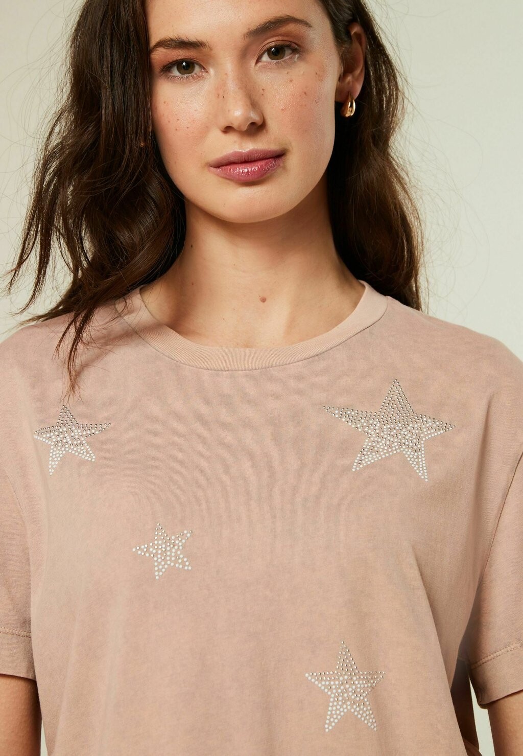 

Футболка с принтом Short Sleeve Washed Star Regular Fit Next, розовая