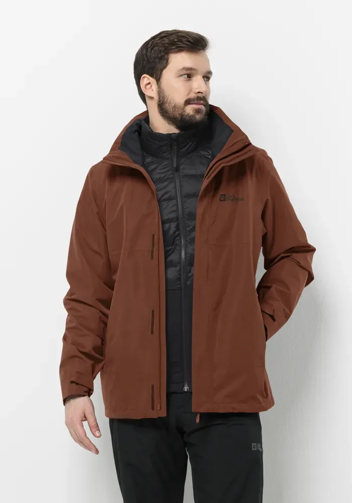 

Функциональная куртка 3-в-1 Jack Wolfskin "LUNTAL 3IN1 JKT M", с капюшоном, цвет Carmine