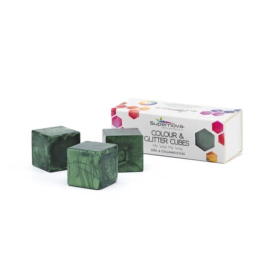 

Кубик цветного воска, 3 x 13 мл Supernovadepil, Color Cube Green