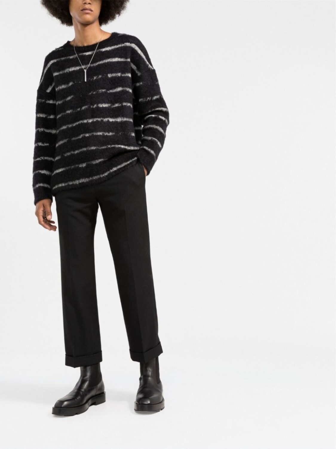 

Джемпер в полоску Saint Laurent, черный