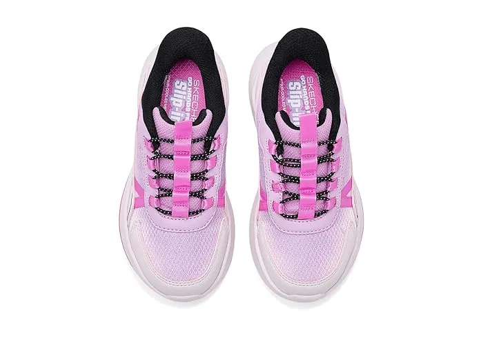 Кроссовки с технологией Slip-Ins Wave 92 SKECHERS KIDS, White/Lavendar — фото 3