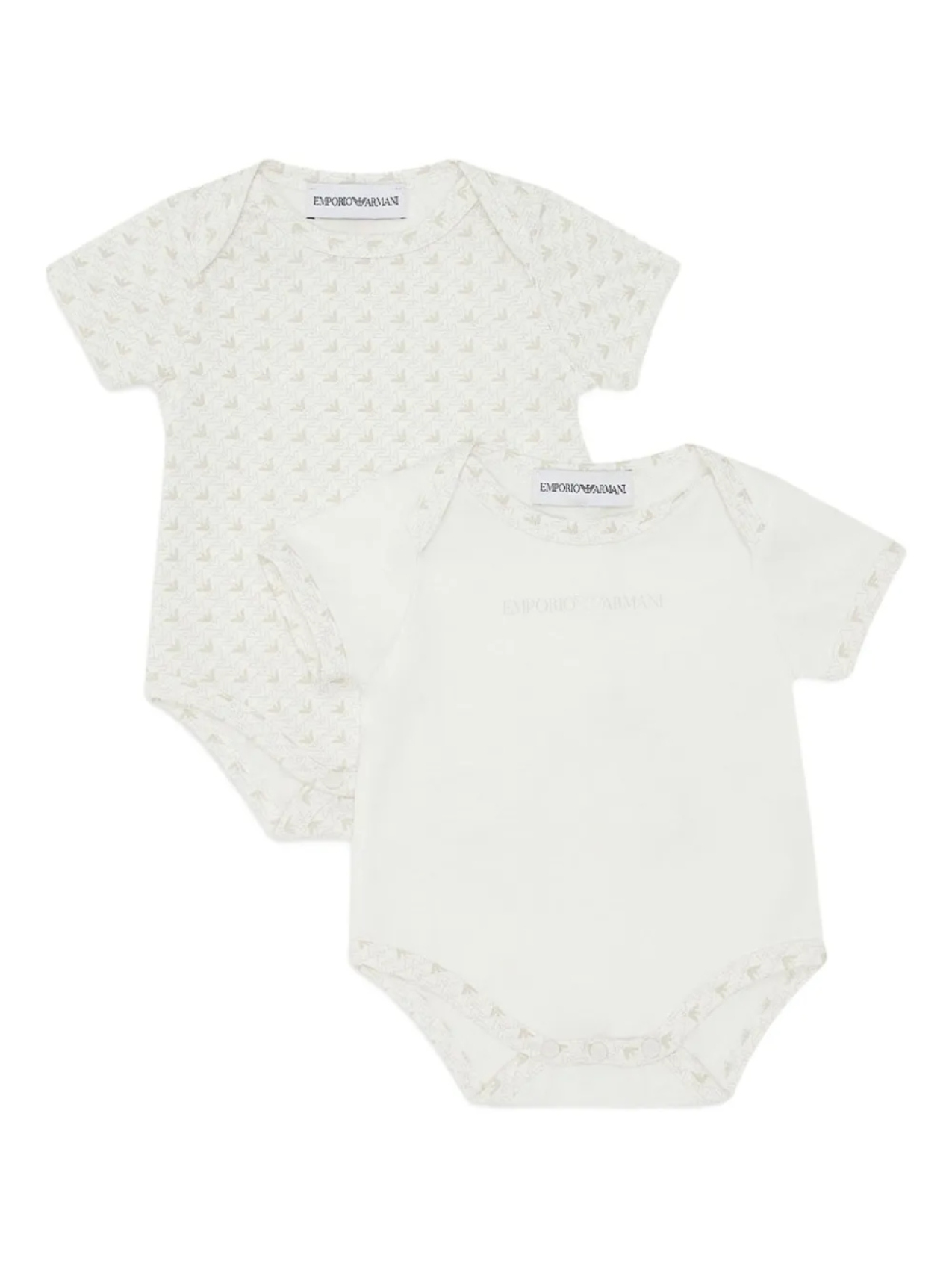 

Боди Emporio Armani Kids с логотипом орла (комплект из двух штук), нейтральный