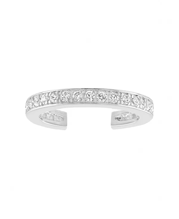 

Простая сережка-кафф с паве из 14-каратного золота поверх стерлингового серебра или стерлингового серебра Ben Oni, silver