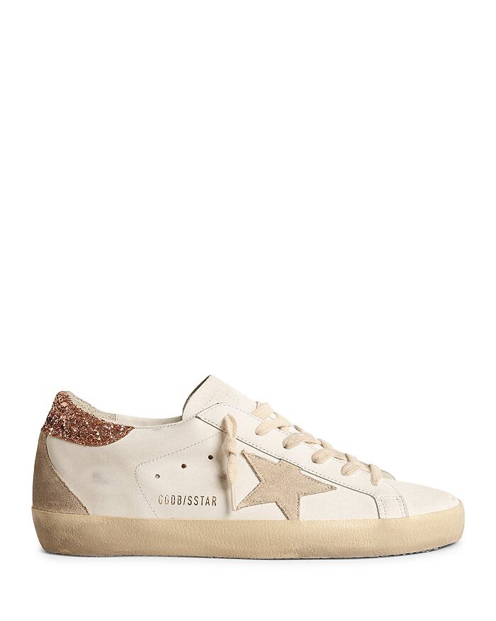 Женские низкие кроссовки Super-Star Golden Goose, бежевый