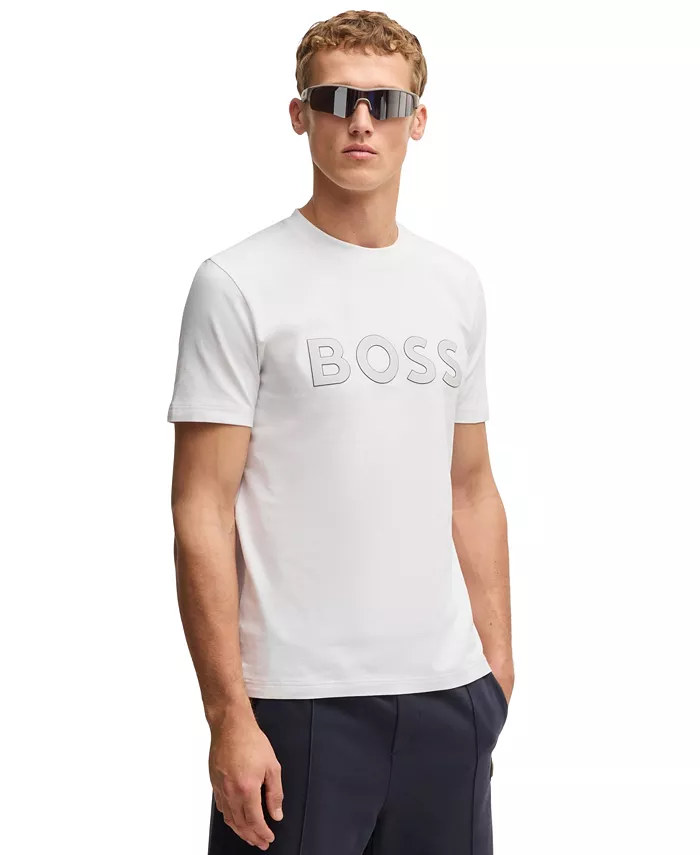 

Мужская футболка Regular Fit с крупным логотипом Hugo Boss, белый