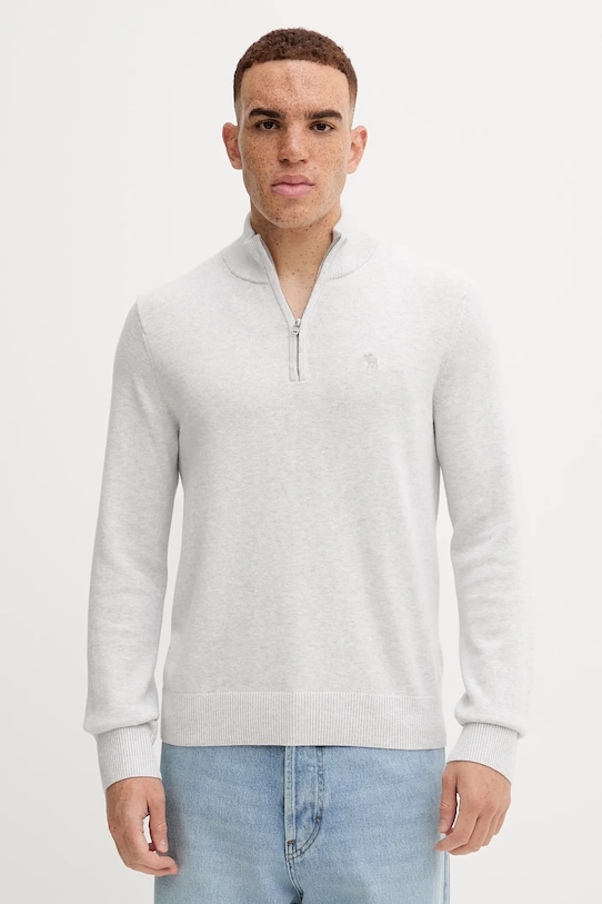

Свитер из смесовой шерсти Abercrombie & Fitch, серый