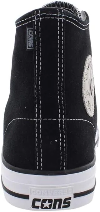 Детские кроссовки Converse Unisex для скейтбординга CTAS Pro Hi из замши, белый/черный — фото 4