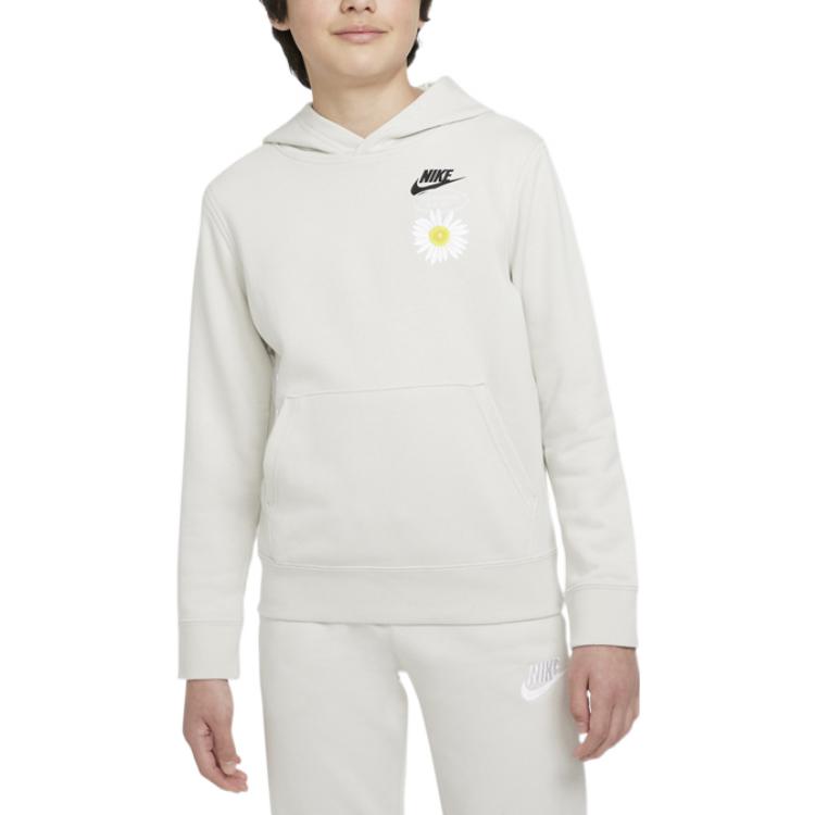 Худи (GS) Nike B Nike Sportswear HBR STMNT HOODED PO LIGHT BONE — фото 3