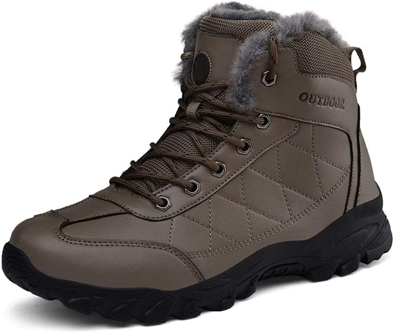 

Зимние хлопковые ботинки высокие с плюшевой подкладкой, утепленные походные ботинки Mnssrn-Mm, коричневый