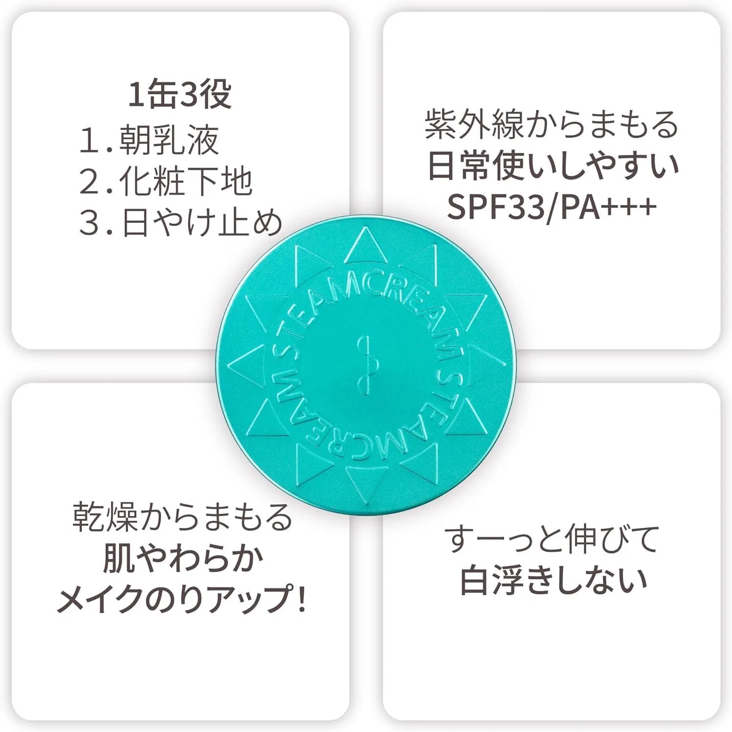 Солнцезащитный крем SPF33 PA+++ Peppermint & Aloe Steamcream 300 г — фото 3