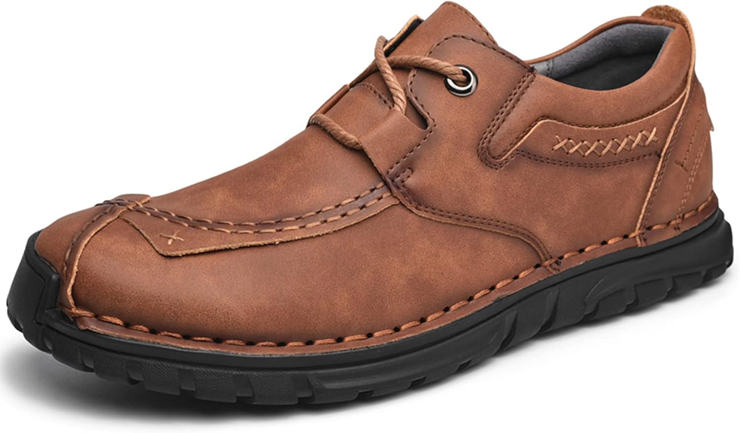 

Мужские кожаные повседневные туфли, модные кроссовки, лоферы, обувь для прогулок Mecolop, Brown - 197