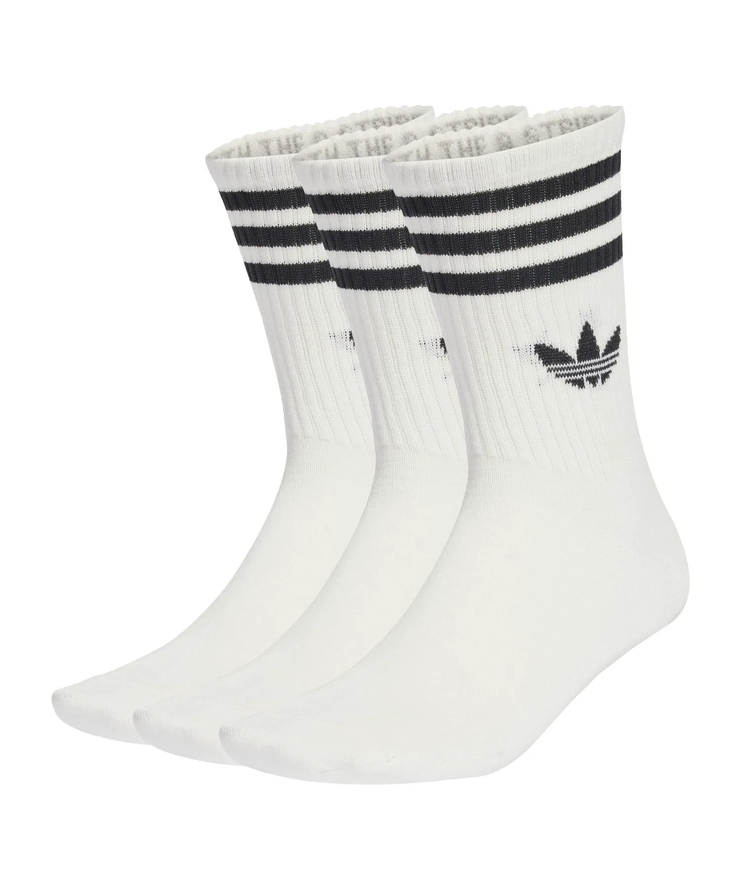 Носки adidas U 3ST CREW SOCKS 3P (JV7401) БЕЛЫЕ/ЧЕРНЫЕ