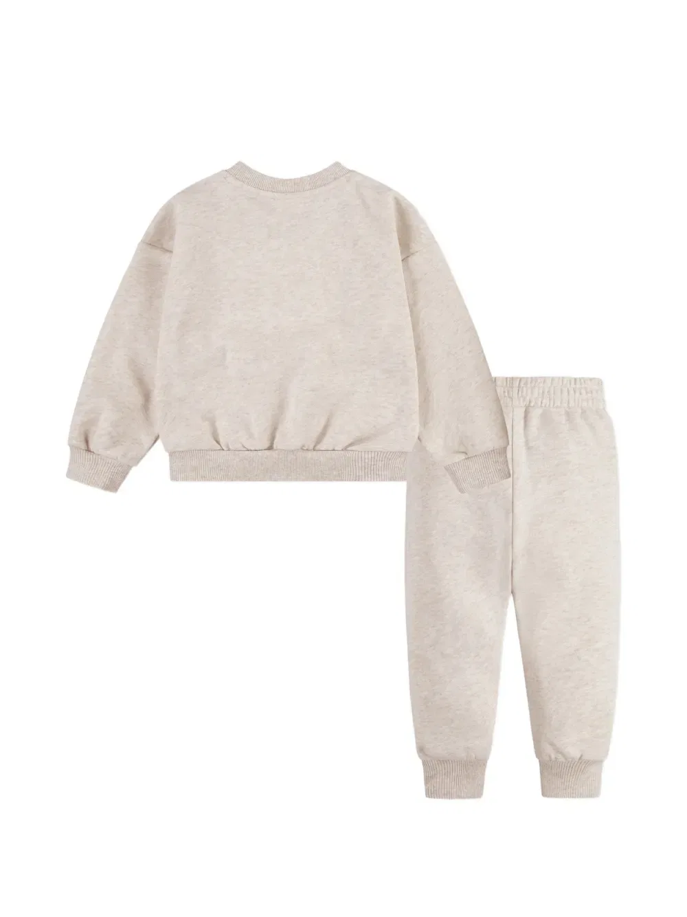 Базовый флисовый спортивный костюм с логотипом Nike Kids, нейтральный — фото 2