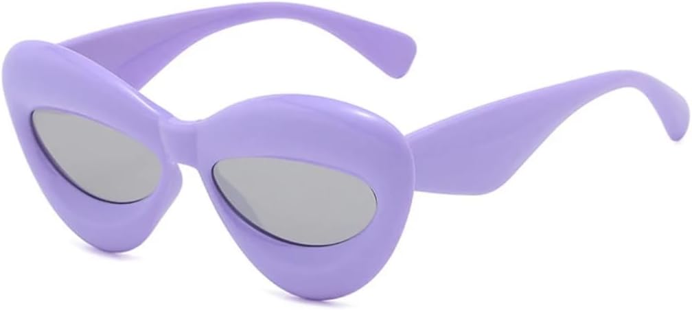 

Ретро-солнцезащитные очки конфетных цветов для женщин, роскошные, модные, с широкими дужками, для мужчин, в стиле панк, трендовые, с защитой от УФ-излучения UV400 UUPTTPL, Purple Silver Mirror