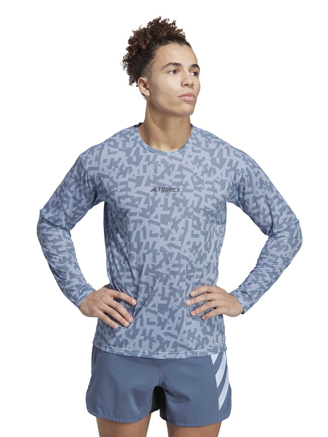 

Блуза Adidas Performance Terrex Trail Running Long-Sleeve Top, синий