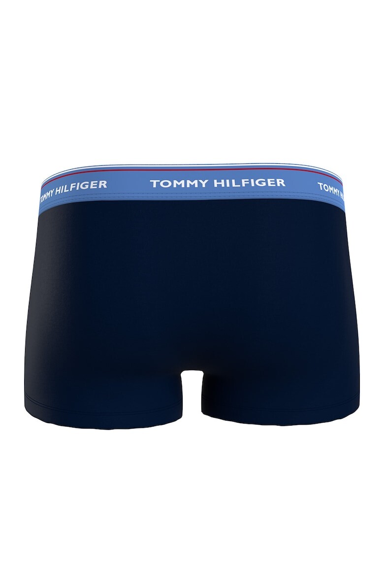 Боксеры с логотипом на поясе - 3 пары Tommy Hilfiger, синий — фото 3