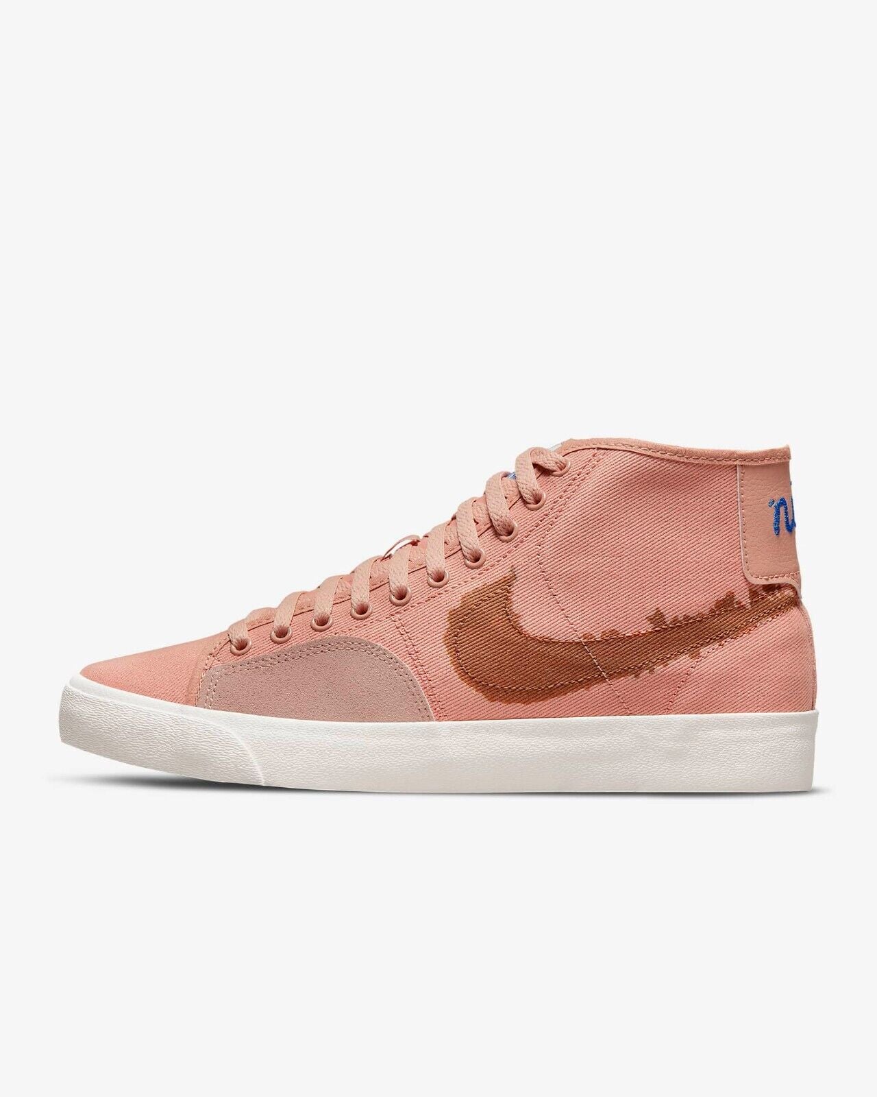 Кроссовки для скейтбординга Nike SB Blazer Court Mid Premium DM8553-601, мужские, цвет Rose Whisper — фото 3