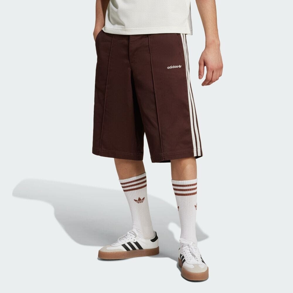 

Шорты Adidas '80S Loose Button Three Stripes Bermuda Shorts, цвет Shadow Brown