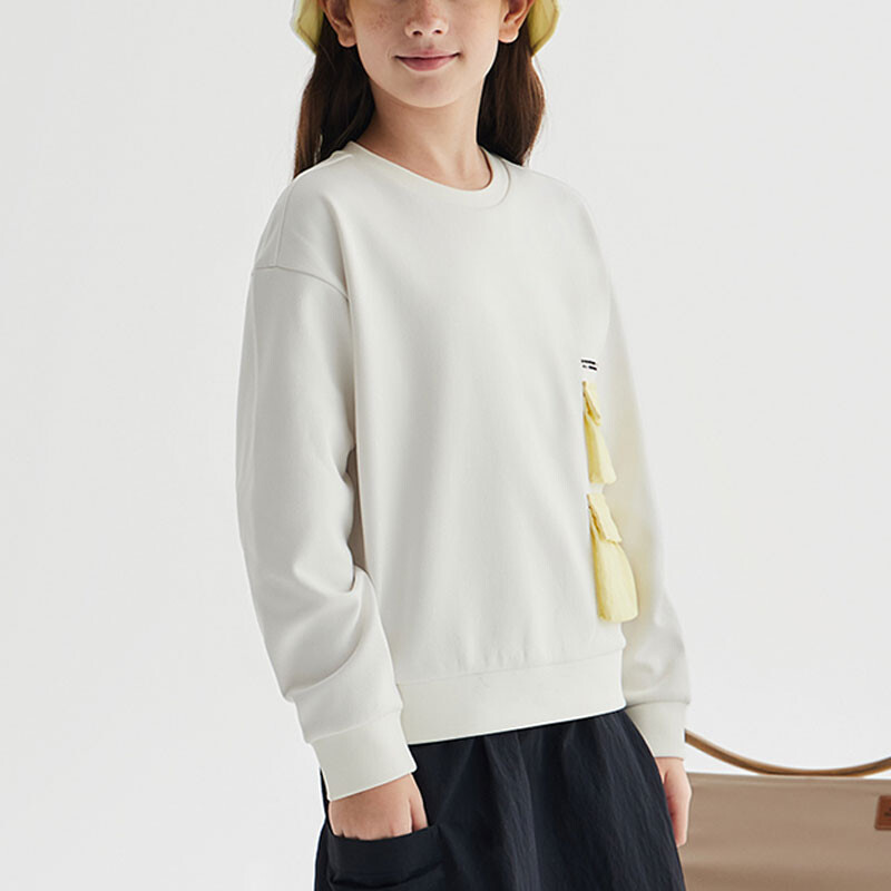 Толстовка GS Fila Kids, цвет Cloud White — фото 4